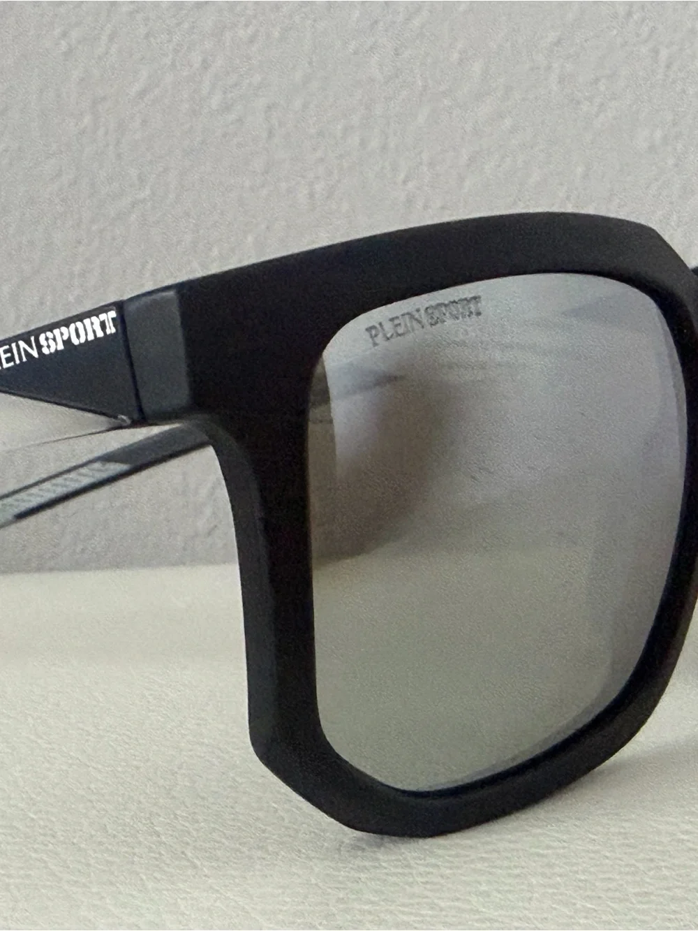 Plein Sport Black Frame Sunglasses with Reflective Lenses
